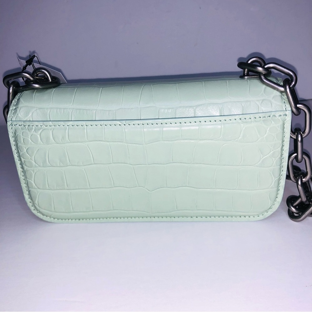 BALENCIAGA CALFSKIN CROCODILE EMBOSSED GOSSIP XS CHAIN BAG - Picture 8 of 15